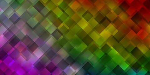 Light Multicolor vector background with rectangles.