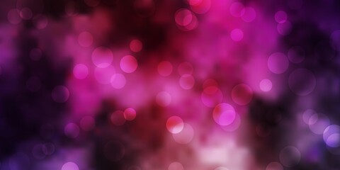Dark Pink, Blue vector background with spots. Modern abstract illustration with colorful circle shapes. Design for posters, banners.