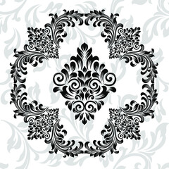 Vector illustration VINTAGE. ornamental floral elements for tattoo, design, cards and prints. Abstract floral vector illustration.