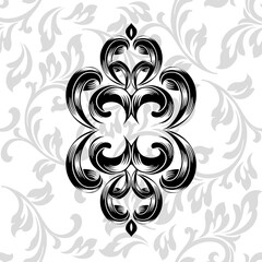 illustration VINTAGE. ornamental floral elements for tattoo, design, cards and prints. Abstract floral vector illustration.