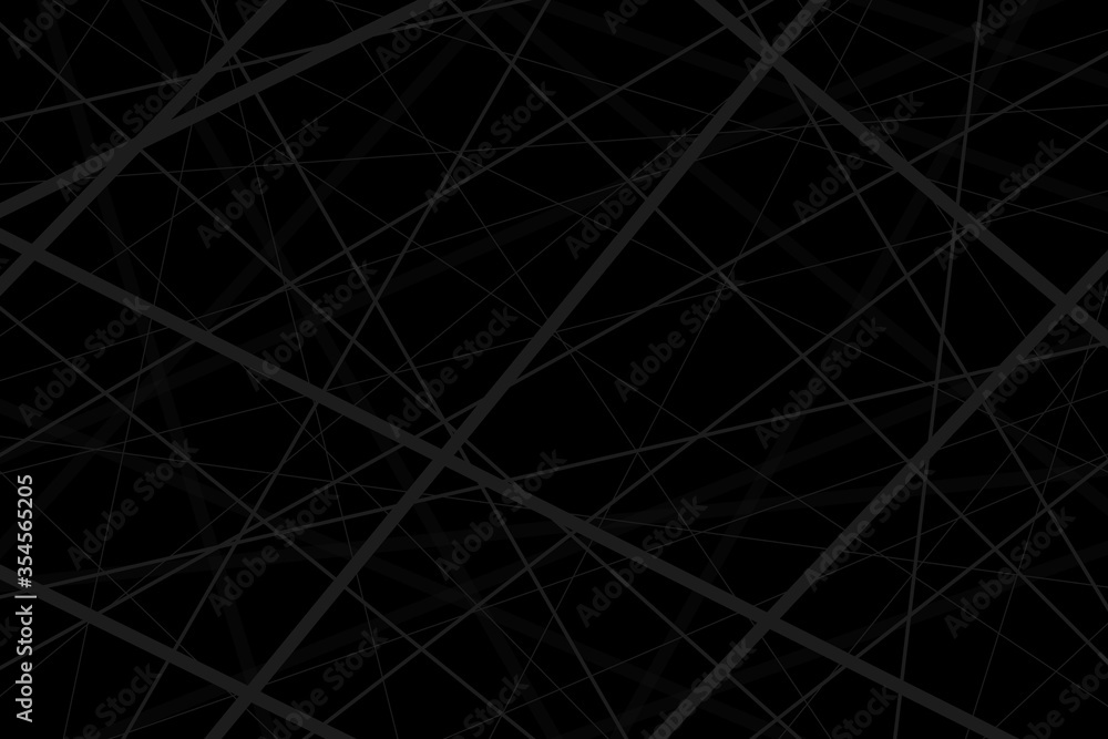 Aufkleber abstract black design of line pattern element artwork background. illustration vector eps10