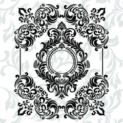 Vector illustration VINTAGE. ornamental floral elements for tattoo, design, cards and prints. Abstract floral vector illustration.