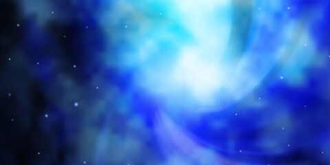 Light BLUE vector background with small and big stars. Blur decorative design in simple style with stars. Theme for cell phones.
