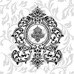illustration VINTAGE. ornamental floral elements for tattoo, design, cards and prints. Abstract floral vector illustration.