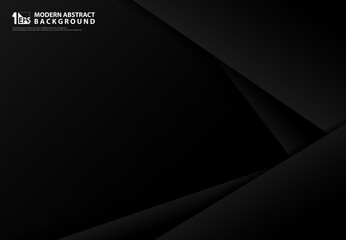 Abstract black futuristic template of overlapping design template background. illustration vector eps10