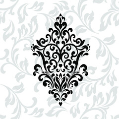 Vector illustration VINTAGE. ornamental floral elements for tattoo, design, cards and prints. Abstract floral vector illustration.