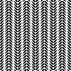 Abstract leaves on stripes isolated on white background is in Seamless pattern 