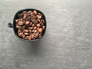 Salt full of coffee beans