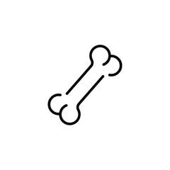 Dog food bone thin icon in trendy flat style isolated on white background. Symbol for your web site design, logo, app, UI. Vector illustration, EPS