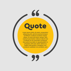 Vector template creative circle quote with bracket