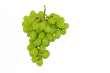 Grapes of Kishmish pitted on a white background