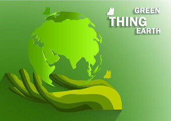Environmentally friendly world. Vector illustration of ecology
