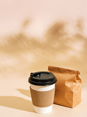 Breakfast to go at summer morning.