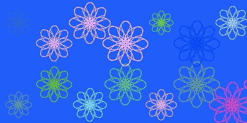 Light Blue, Red vector backdrop with bent lines.