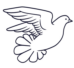 飛んでいる鳩 アイコン