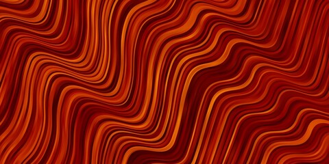 Light Orange vector pattern with wry lines. Colorful illustration, which consists of curves. Pattern for websites, landing pages.