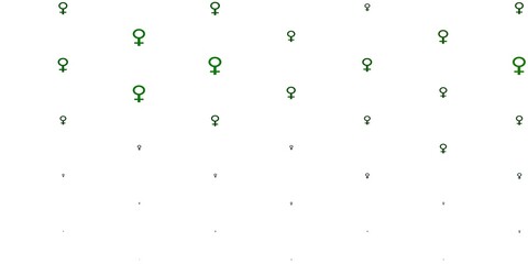 Light Green vector texture with women's rights symbols.