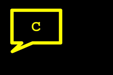 Lowercase letter c vector image