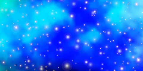 Obraz premium Light Blue, Green vector layout with bright stars. Colorful illustration in abstract style with gradient stars. Design for your business promotion.