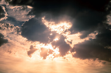 dramatic sky with clouds