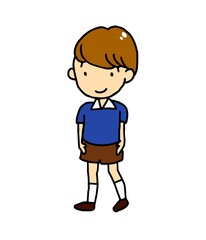 茶色の髪の男の子