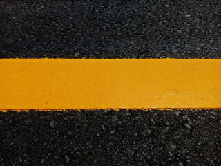 Yellow traffic line in Thailand