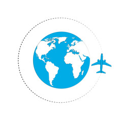 Fototapeta premium Planes. line of the plane. Airplane flight path with dash line and dash line trace. Vector Illustration
