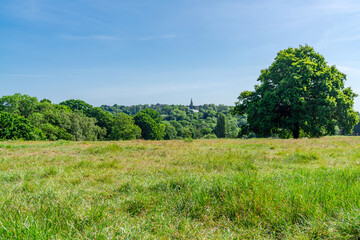 Parliament Hill in the south-east corner of Hampstead Heath, London UK