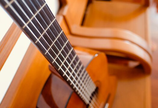 acoustic guitar close up