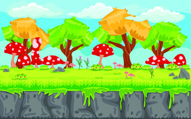 landscape with forest and trees