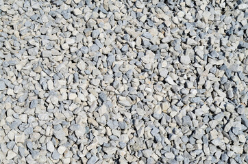 Gray and white gravel closeup