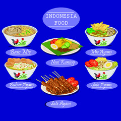 indonesia food asset pack vector