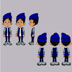 vector illustrator kids boy