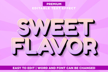 Sweet Flavor, Editable Text Effect Font Style