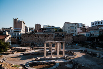 view of the roman forum in athnes