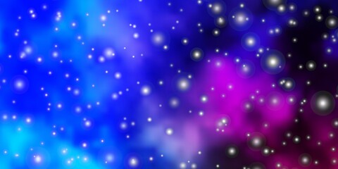 Fototapeta na wymiar Dark Pink, Blue vector pattern with abstract stars. Blur decorative design in simple style with stars. Pattern for websites, landing pages.