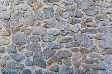 stone wall, granite stone road