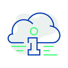 Vector icon information in trendy minimalistic line style. Thin linear info sign for UI button, mobile app, website interface. Contour info icon or help center symbol. Outline emblem of information.