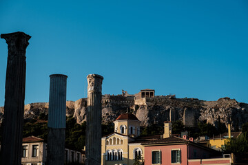 Fototapeta premium ruins of ancient pantheon in athen
