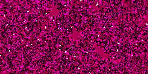 Obraz premium Light Pink vector pattern with colored snowflakes.