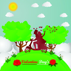 valentine landscape with trees