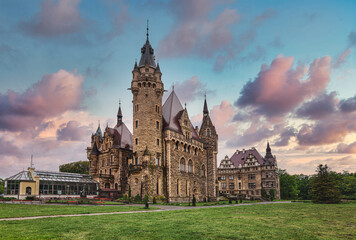 Obraz premium Castle in Moszna, near Opole, Silesia, Poland