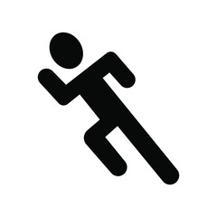 Run man Icon in trendy flat style isolated on white background. Run symbol for your web site design, logo, app, UI. Vector illustration, EPS10
