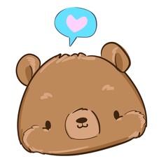 Bear vector illustration, Hand Drawn Illustration of Teddy Bear