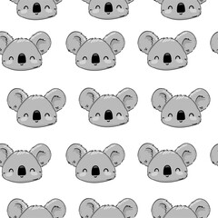 Koala pattern seamless. illustration. Fabric design. vector