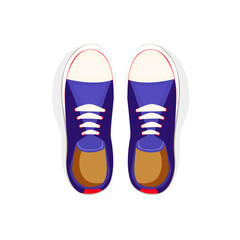 Teenage blue sneakers illustration. Sportswear, casual style, teenage fashion. Shoes concept. illustration can be used for topics like sport, fashion, style