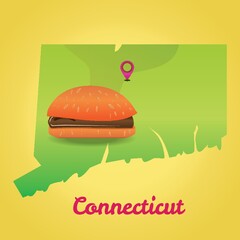 Map of connecticut state
