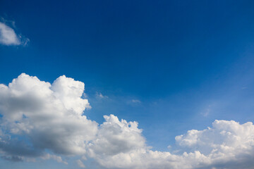 Bright blue sky and white clouds 