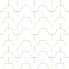 Vector minimalistic seamless outline pattern. Striped endless simple texture. White repeatable luxury background