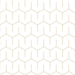 Vector minimalistic seamless outline pattern. Striped endless simple texture. White repeatable luxury background